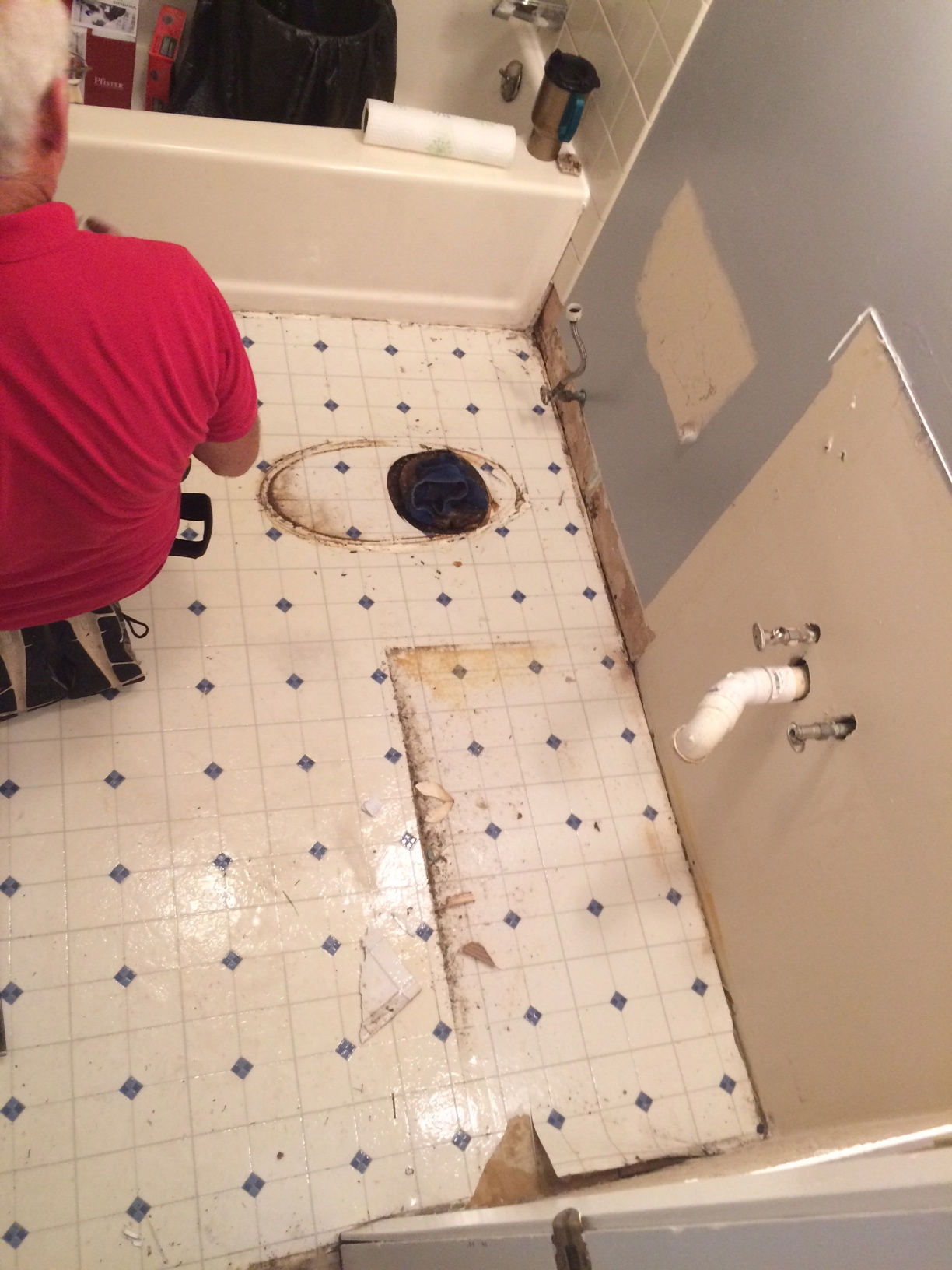 Bathroom Floor Remodel Before 1